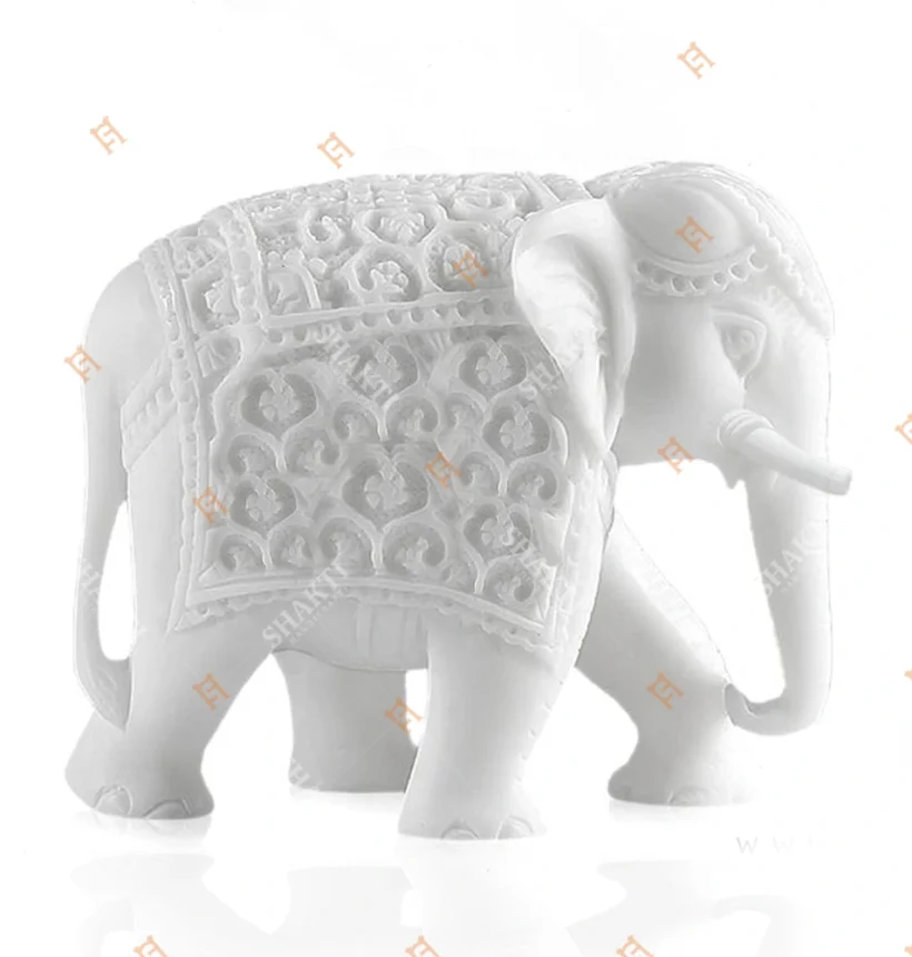 Marble Elephant Statue